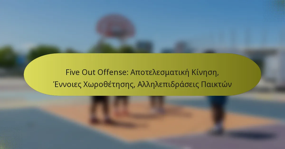 Five Out Offense: Αποτελεσματική Κίνηση, Έννοιες Χωροθέτησης, Αλληλεπιδράσεις Παικτών