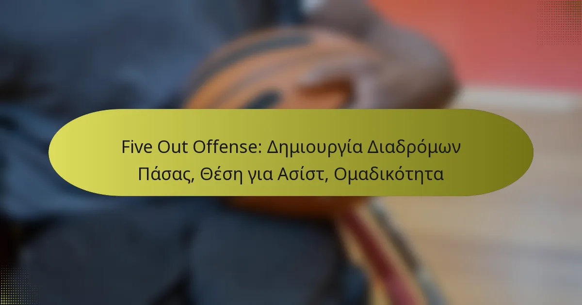 Five Out Offense: Δημιουργία Διαδρόμων Πάσας, Θέση για Ασίστ, Ομαδικότητα