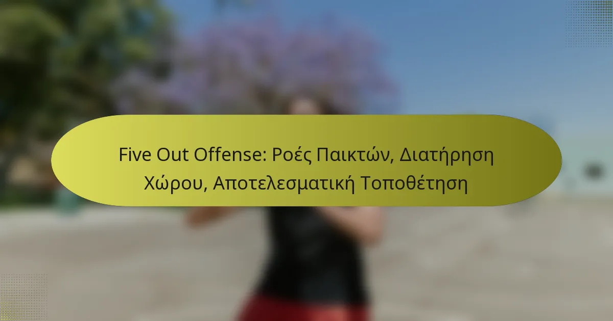 Five Out Offense: Ροές Παικτών, Διατήρηση Χώρου, Αποτελεσματική Τοποθέτηση