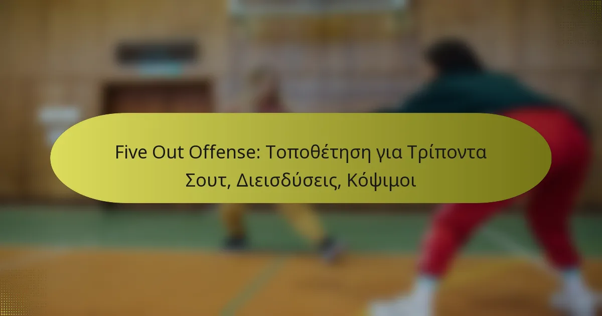 Five Out Offense: Τοποθέτηση για Τρίποντα Σουτ, Διεισδύσεις, Κόψιμοι