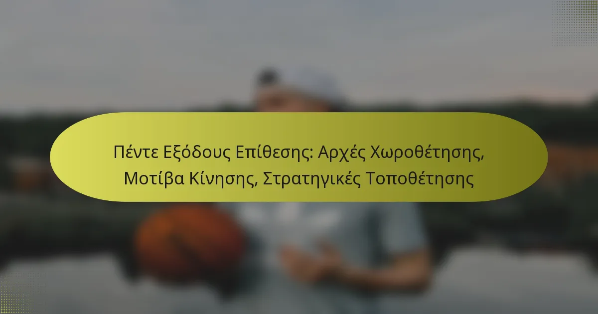 Πέντε Εξόδους Επίθεσης: Αρχές Χωροθέτησης, Μοτίβα Κίνησης, Στρατηγικές Τοποθέτησης