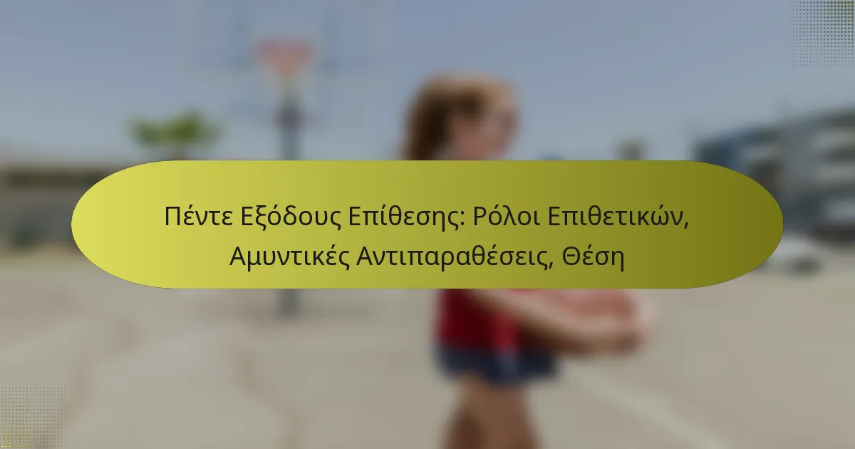 Πέντε Εξόδους Επίθεσης: Ρόλοι Επιθετικών, Αμυντικές Αντιπαραθέσεις, Θέση