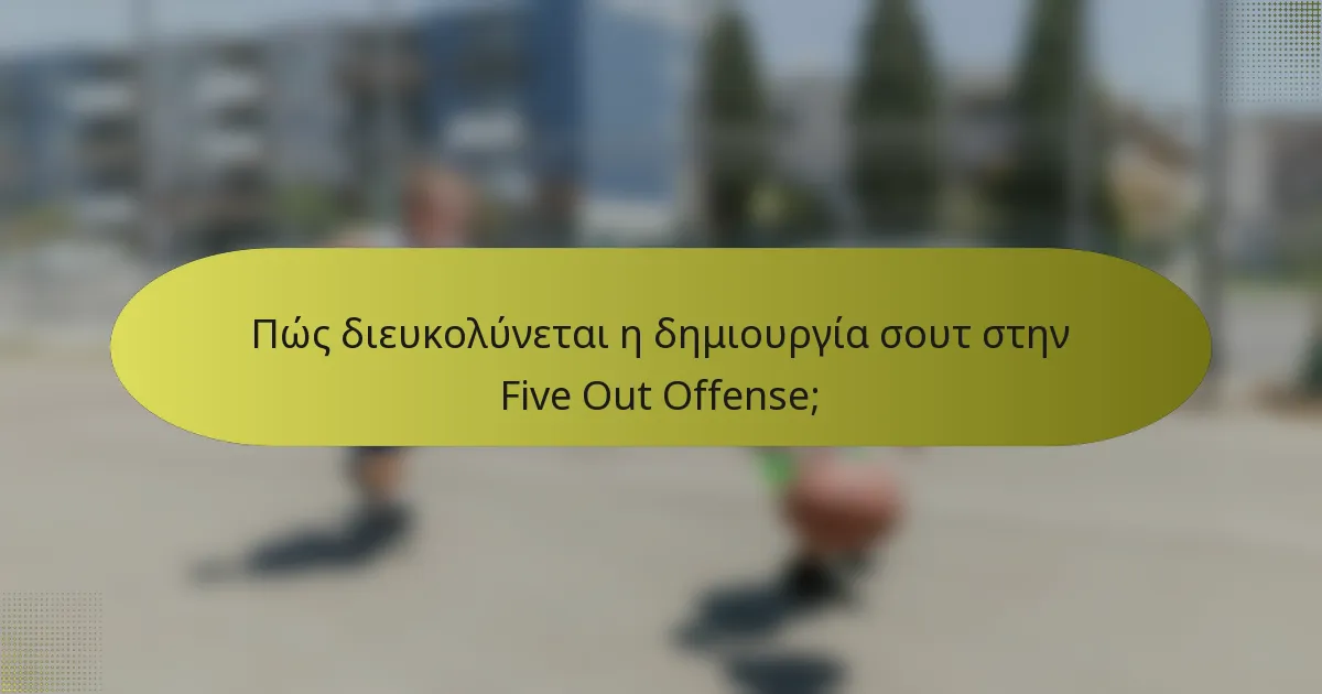 Πώς διευκολύνεται η δημιουργία σουτ στην Five Out Offense;