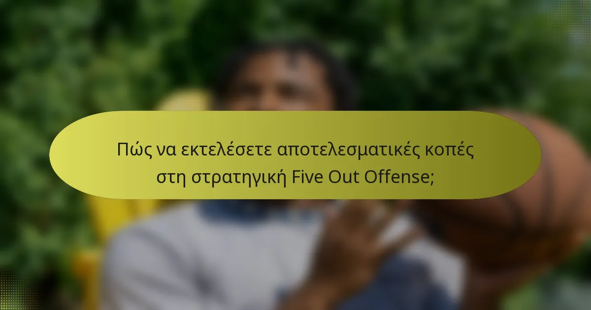 Πώς να εκτελέσετε αποτελεσματικές κοπές στη στρατηγική Five Out Offense;